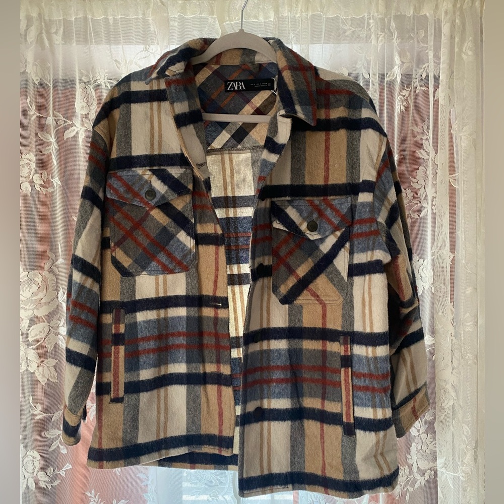 Zara Black and Gray Utility Jacket